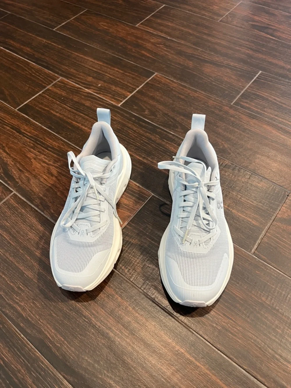 On Cloud Running Women's Athletic Sneakers - Light Blue/White - Picture 5 of 5